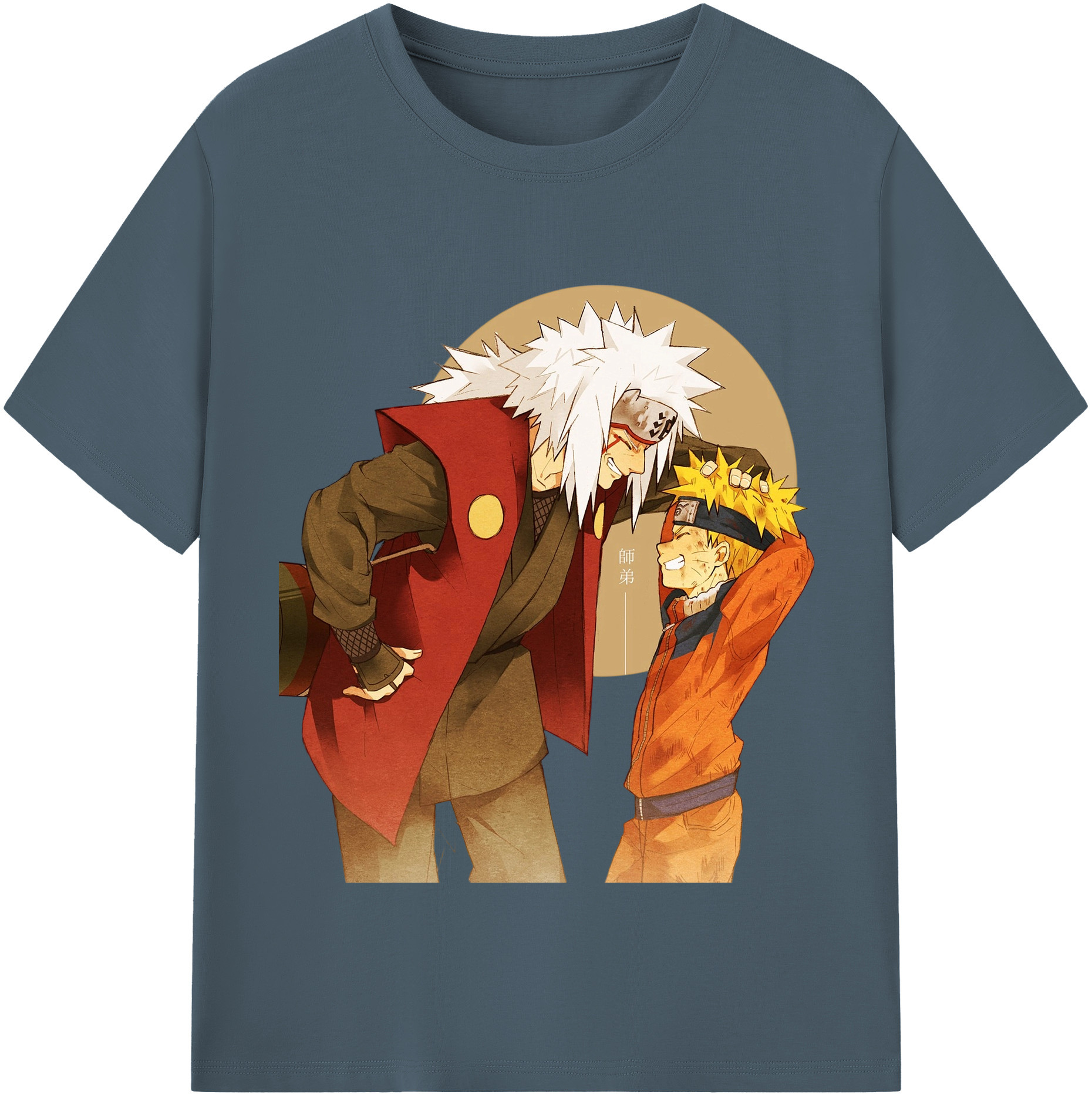 （画像用） NARUTO -ナルト- 自来也（じらいや） Jiraiya 綿100％半袖Tシャツ（フロントプリント）